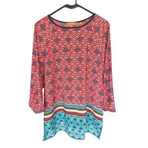 Ellen Tracy Lightweight Multicolor Top Size Medium, Excellent Condition